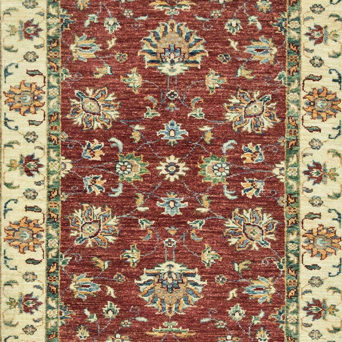 Abstract Fire Brick Red Oriental Rug, abs2437