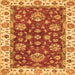 Square Machine Washable Oriental Orange Traditional Area Rugs, wshabs2437org