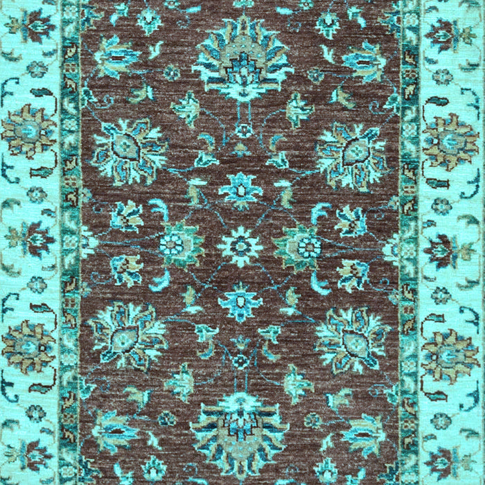 Oriental Light Blue Traditional Rug, abs2437lblu