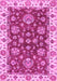 Machine Washable Oriental Pink Traditional Rug, wshabs2437pnk