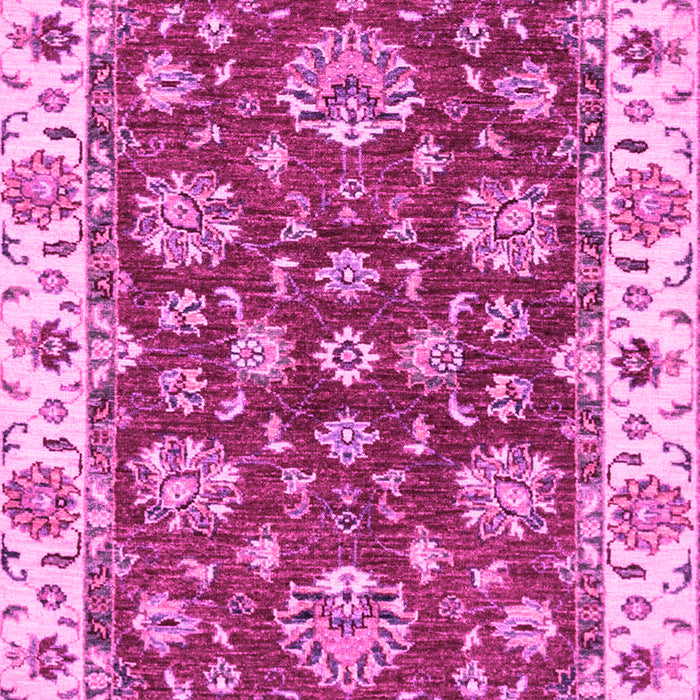 Machine Washable Oriental Pink Traditional Rug, wshabs2437pnk