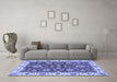 Machine Washable Oriental Blue Traditional Rug in a Living Room, wshabs2437blu