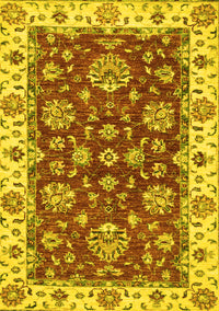 Oriental Yellow Traditional Rug, abs2437yw