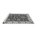 Sideview of Machine Washable Oriental Gray Traditional Rug, wshabs2437gry
