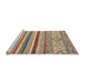 Sideview of Machine Washable Abstract Gold Brown Rug, wshabs2438