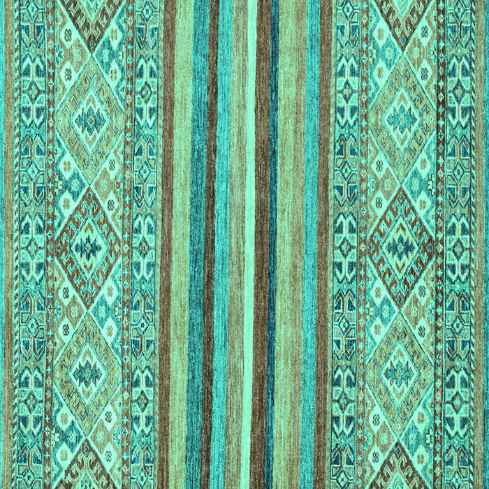 Square Machine Washable Abstract Turquoise Modern Area Rugs, wshabs2438turq
