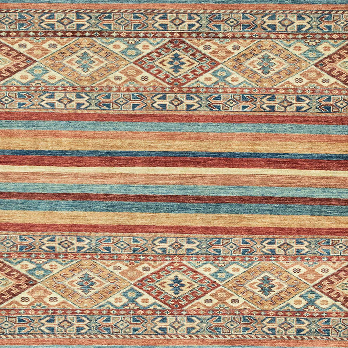 Square Abstract Gold Brown Modern Rug, abs2438