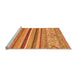 Sideview of Machine Washable Abstract Orange Modern Area Rugs, wshabs2438org