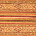 Square Machine Washable Abstract Orange Modern Area Rugs, wshabs2438org