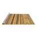 Sideview of Machine Washable Abstract Brown Modern Rug, wshabs2438brn