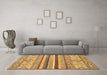 Machine Washable Abstract Brown Modern Rug in a Living Room,, wshabs2438brn