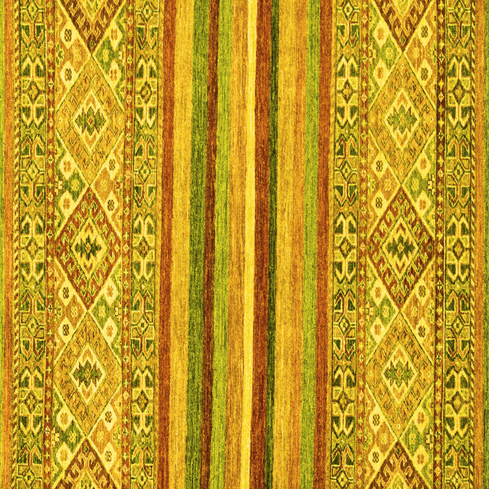 Square Abstract Yellow Modern Rug, abs2438yw