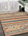 Machine Washable Abstract Gold Brown Rug in a Family Room, wshabs2438