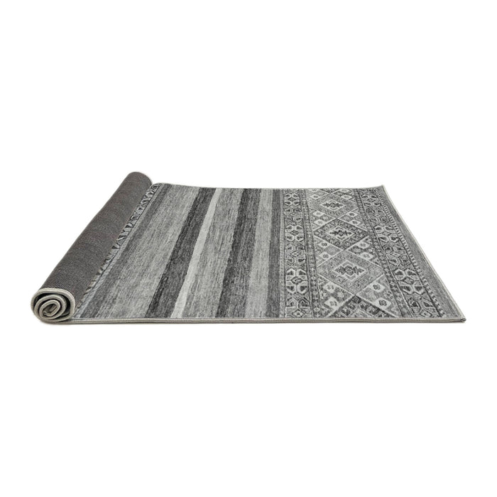 Sideview of Abstract Gray Modern Rug, abs2438gry