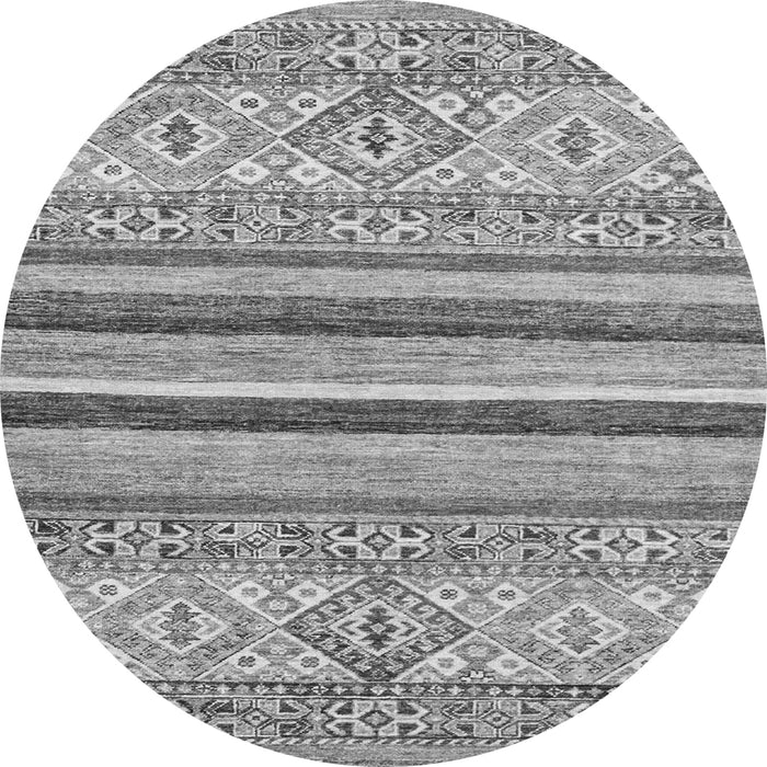 Round Abstract Gray Modern Rug, abs2438gry