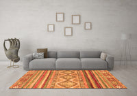 Machine Washable Southwestern Orange Country Rug, wshabs2439org