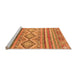 Sideview of Machine Washable Southwestern Orange Country Area Rugs, wshabs2439org