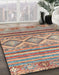 Abstract Sand Brown Southwestern Rug in Family Room, abs2439