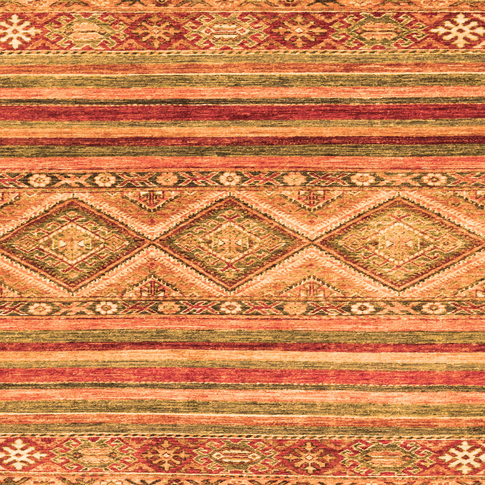 Square Southwestern Orange Country Rug, abs2439org