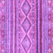 Square Machine Washable Southwestern Purple Country Area Rugs, wshabs2439pur