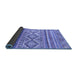 Sideview of Southwestern Blue Country Rug, abs2439blu