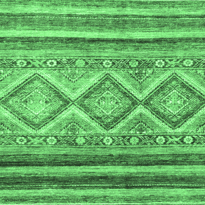 Machine Washable Southwestern Emerald Green Country Area Rugs, wshabs2439emgrn