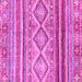 Square Machine Washable Southwestern Pink Country Rug, wshabs2439pnk