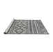 Sideview of Machine Washable Southwestern Gray Country Rug, wshabs2439gry