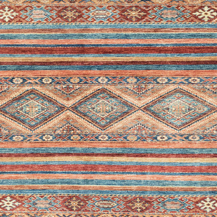 Square Abstract Sand Brown Southwestern Rug, abs2439