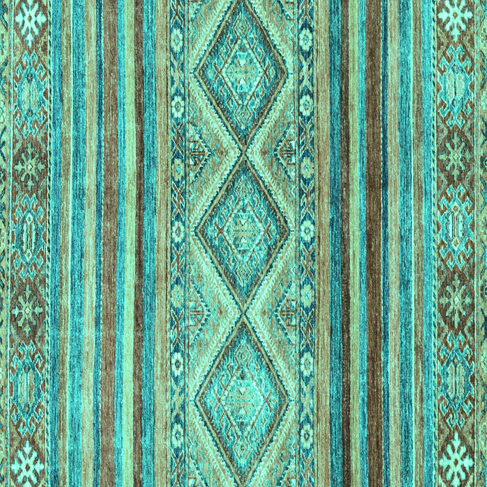 Square Southwestern Turquoise Country Rug, abs2439turq