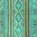 Square Southwestern Turquoise Country Rug, abs2439turq