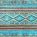 Square Southwestern Light Blue Country Rug, abs2439lblu