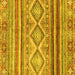 Square Southwestern Yellow Country Rug, abs2439yw