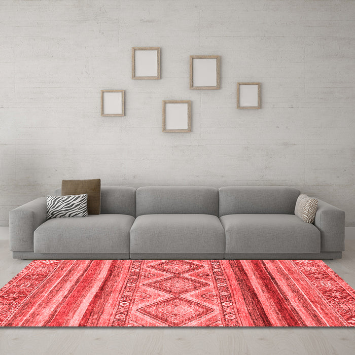 Country Red Washable Rugs