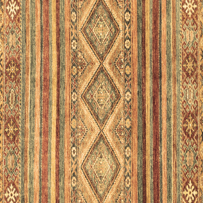 Square Machine Washable Southwestern Brown Country Rug, wshabs2439brn
