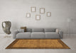 Machine Washable Abstract Brown Modern Rug in a Living Room,, wshabs243brn