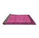 Sideview of Abstract Purple Modern Rug, abs243pur