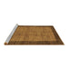 Sideview of Machine Washable Abstract Brown Modern Rug, wshabs243brn