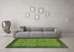 Machine Washable Abstract Turquoise Modern Area Rugs in a Living Room,, wshabs243turq