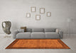 Machine Washable Abstract Orange Modern Area Rugs in a Living Room, wshabs243org