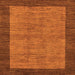 Square Machine Washable Abstract Orange Modern Area Rugs, wshabs243org