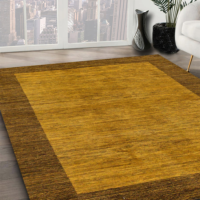 Machine Washable Abstract Dark Orange Rug in a Family Room, wshabs243