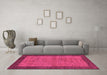 Machine Washable Abstract Pink Modern Rug in a Living Room, wshabs243pnk