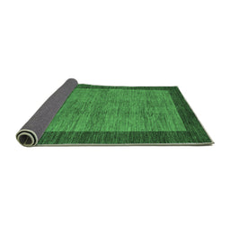 Sideview of Abstract Emerald Green Modern Rug, abs243emgrn