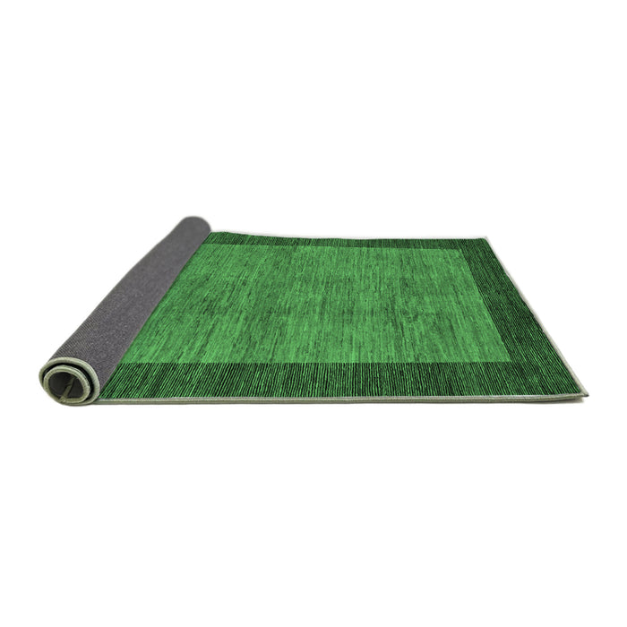 Sideview of Abstract Emerald Green Modern Rug, abs243emgrn