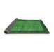 Sideview of Abstract Emerald Green Modern Rug, abs243emgrn