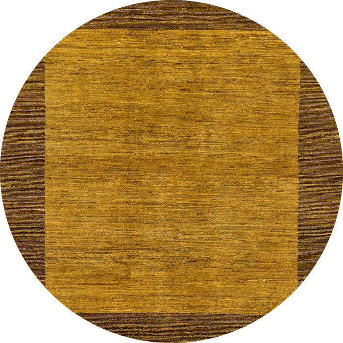 Round Machine Washable Abstract Dark Orange Rug, wshabs243