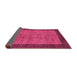 Sideview of Abstract Pink Modern Rug, abs243pnk