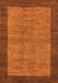 Machine Washable Abstract Orange Modern Area Rugs, wshabs243org