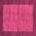 Square Machine Washable Abstract Pink Modern Rug, wshabs243pnk